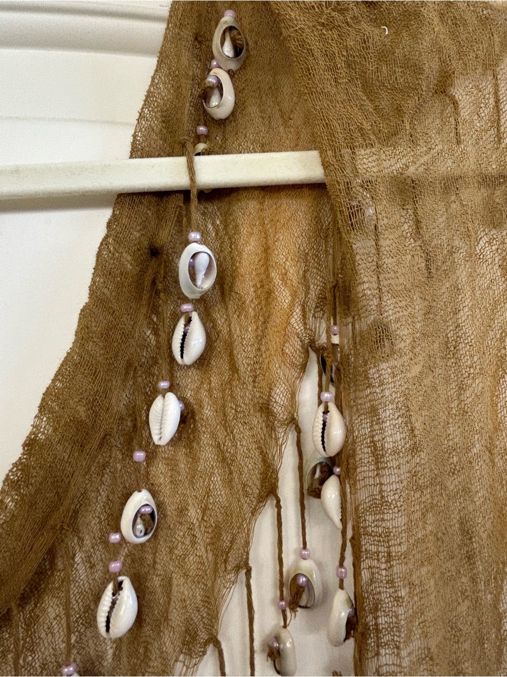 Boho Real Shell Fringe Scarf - Picture 4 of 6